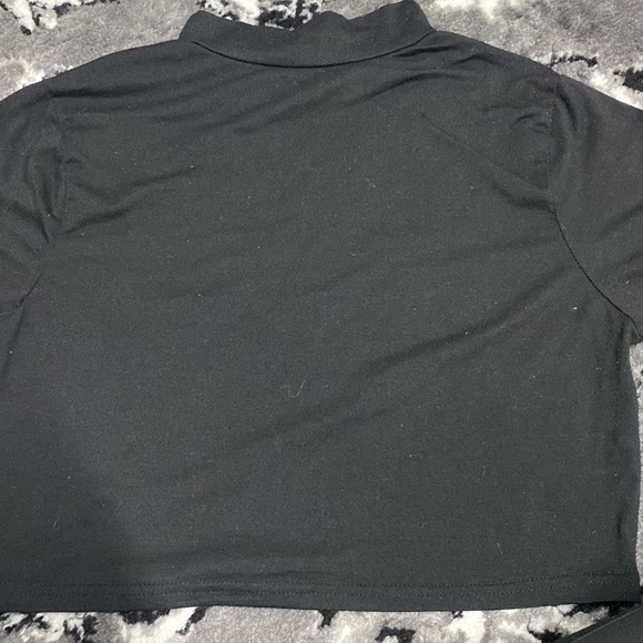 black turtleneck crop top - Picture 2 of 2